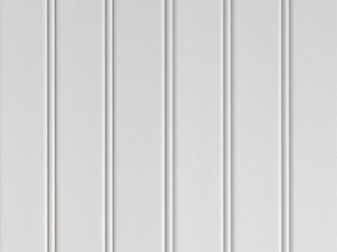 White beaded solid vinyl soffit
