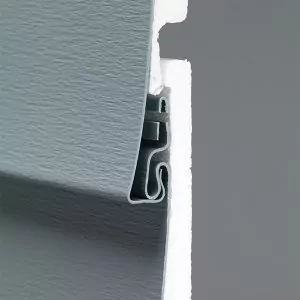 Close-up of insulated siding